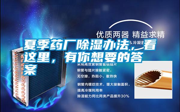 夏季藥廠除濕辦法，看這里，有你想要的答案
