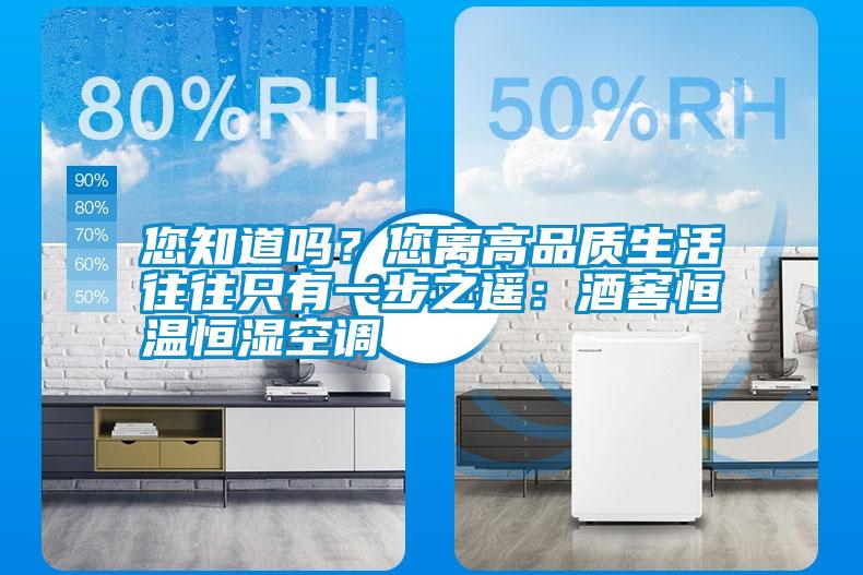 您知道嗎？您離高品質生活往往只有一步之遙：酒窖恒溫恒濕空調