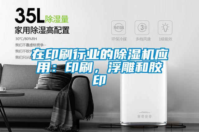 在印刷行業的除濕機應用：印刷，浮雕和膠印