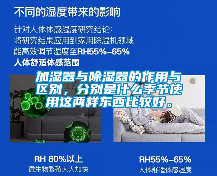 加濕器與除濕器的作用與區(qū)別，分別是什么季節(jié)使用這兩樣?xùn)|西比較好。