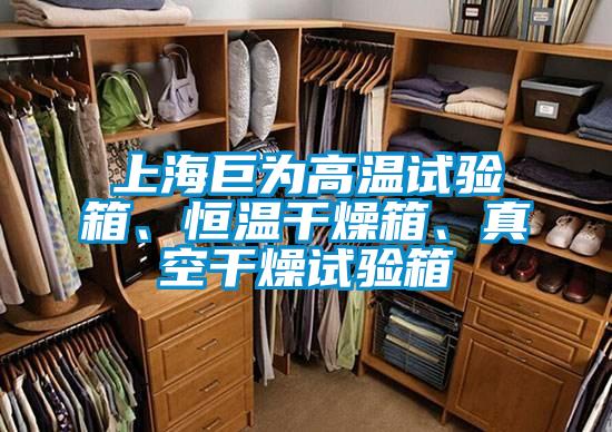 上海巨為高溫試驗箱、恒溫干燥箱、真空干燥試驗箱