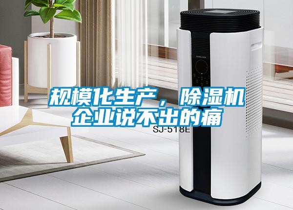 規(guī)模化生產,除濕機企業(yè)說不出的痛