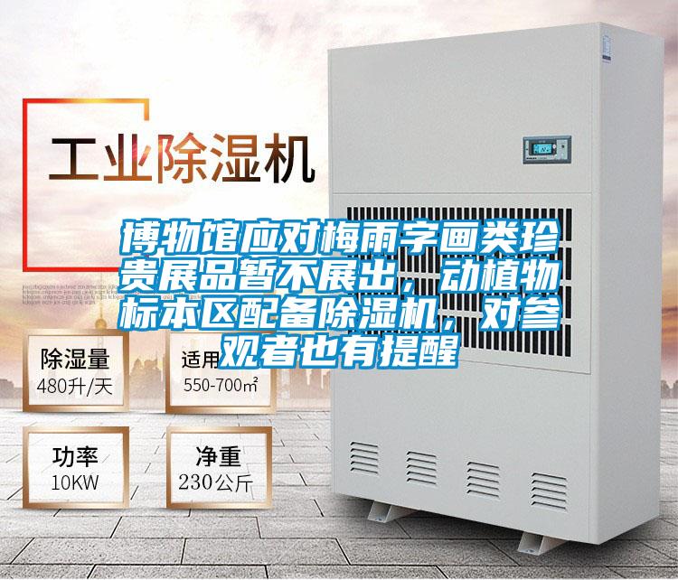 博物館應對梅雨字畫類珍貴展品暫不展出，動植物標本區(qū)配備除濕機，對參觀者也有提醒