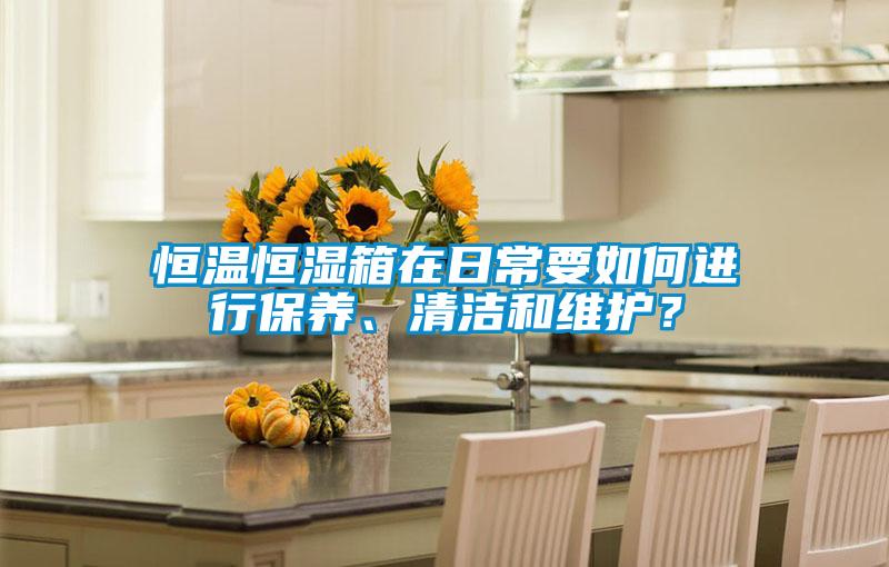 恒溫恒濕箱在日常要如何進行保養、清潔和維護？