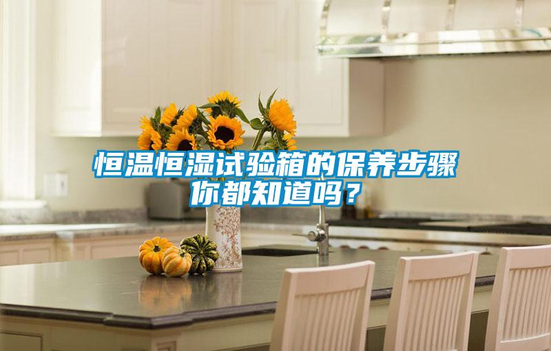 恒溫恒濕試驗箱的保養步驟你都知道嗎？