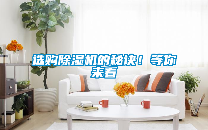 選購除濕機的秘訣!等你來看