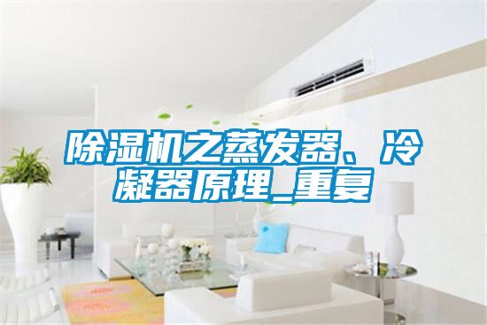 除濕機之蒸發器、冷凝器原理_重復