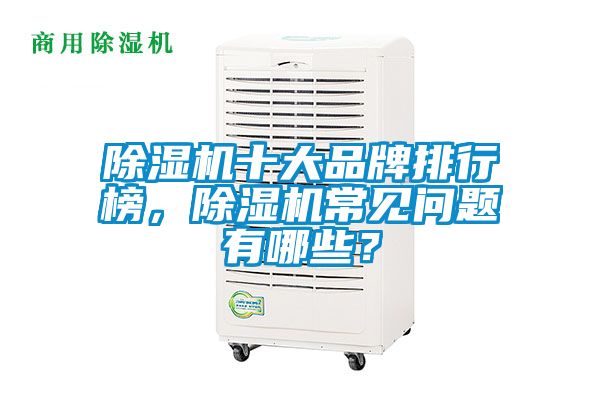 除濕機十大品牌排行榜,除濕機常見問題有哪些?