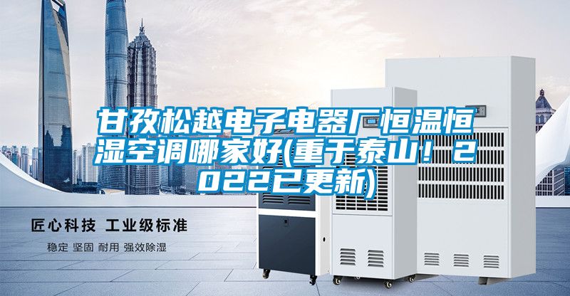 甘孜松越電子電器廠恒溫恒濕空調(diào)哪家好(重于泰山!2022已更新)