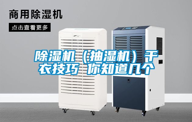 除濕機(抽濕機)干衣技巧 你知道幾個
